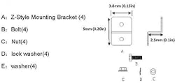 Solar Panels Mounting Z Brackets Mounts Kit for RV