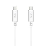 AUKEY USB C to USB C Cable, USB 2.0 Type C Charging Cable (6.6ft/2m) for MacBook Pro, Nintendo Switch, Nexus 6P 5X, Google Pixel and More