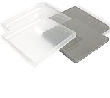 Square Coaster Mold | Flexible Silicone for Casting with Resin, Concrete, Cement and Polymer Clay by PRODUCT80 (Set of 2 Molds, Square)