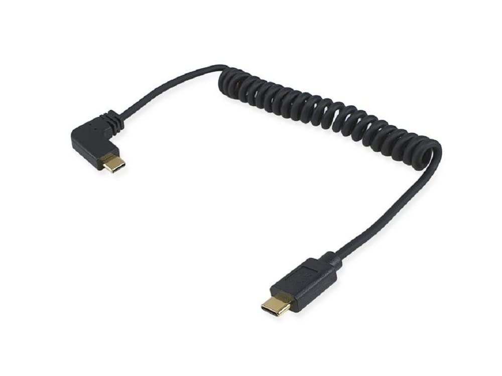 Equip 128889 USB 2.0 C to C 90° Angled Spiral Cable Male/Male 1.0 m