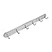 TOOGOO(R) Bathroom Silver Tone Towel Clothes 6 Hooks Wall Mounted Hanger