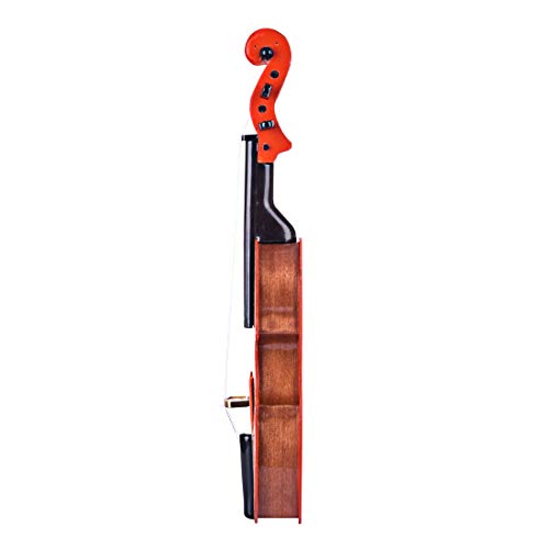 Yamix Wooden Toy Violin for Kids Mini Music Violin Wonderful Musical Instrument Toy for Kids with Bow - Dark Brown - Thumbnail 3