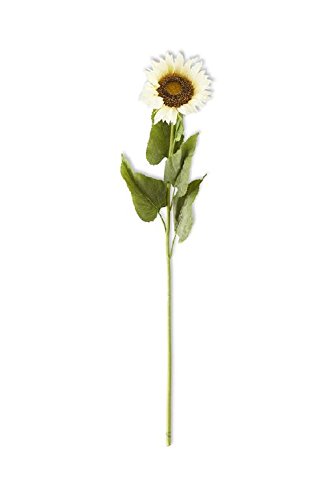 K&K Interiors Large Cream Sunflower Stem