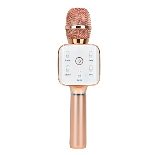 Portable Wireless Karaoke Microphone,Handheld Karaoke MIC Machine Built-in Bluetooth Speaker for Home KTV By L&M