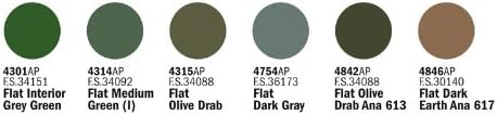 Italeri 438AP 510000438 - Acrylic Set WWII USAAC Aeroplane, Olive, Grey, White - Image 3