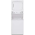 GE White GUD27EESNWW 27"" Electric Laundry Center with 3.8 cu. ft. Washer Capacity and 5.9 cy. ft. Dryer Capacity in White