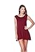 Alexander + David A+D® Womens Loose Flowy Tank Tunic Dress (S-3X) (Burgundy, Small)