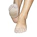 AUTPRO Cotton 5 Fingers Toe Socks for Women No Show, Ball of Foot Cushion Sleeve for Hammer,Corns and Blister for High Heel Pumps Sandals (2 Pairs Beige Close)