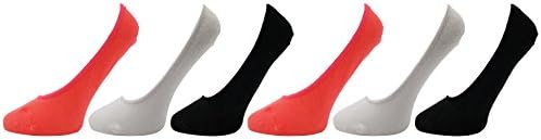 Womens Ankle Socks No Show Sport Cut Liner, Comfort Blend Cotton for Athletes, Flats, Bulk Pack 6 Pairs, 12 Pairs (Assorted Pink / White / Black, 6 Pairs)