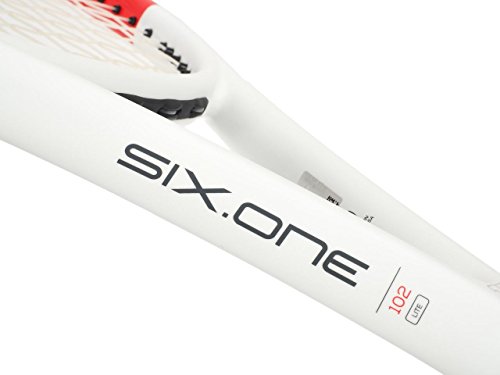 Wilson-Raqueta-de-Tenis-SixOne-Lite-102-Jugadores-intermedios-RojoGris-Tamano-de-empunadura-L2-Unisex-Adulto