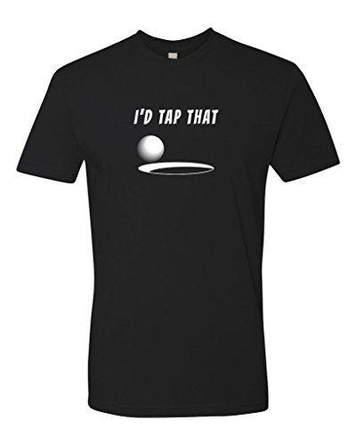 Panoware men s funny golf t-shirt | i d tap that, black large