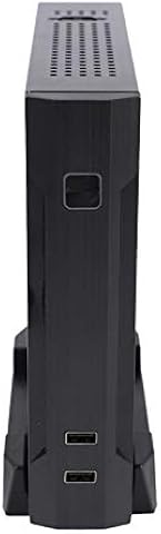 Monland Estuche de Computadora -ITX Slim con Factor de Forma Peque？O Estuche de Computadora HTPC con 2 X USB2.0 12V 5A Adaptador de Corriente Enchufe de la EU