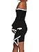 CutieLove Women's Summer Casual Sexy Off The Shoulder Slim Fit Bodycon Party Club Dress,Black,Small