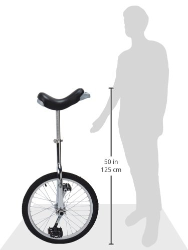 Fun 20 Inch Wheel Chrome Unicycle with Alloy Rim