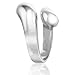 Sterling Silver Contemporary Design Elongated Teardrop Spoon Ring - Size 9