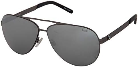 BMW India UV Protected Aviator Iconic Gun Metal Men's Sunglasses (80252412754, Metallic)