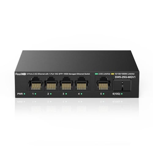 5 Port 2.5GB Web Managed Ethernet Network Switch