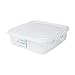 Rubbermaid Commercial Products Large Lid For 2/4/6/8 Qt. Plastic Space Saving Square Food Storage Container, White, Lid for Kitchen/Restaurant/Cafeteria for Wet/Dry Food Storage, Pack of 12