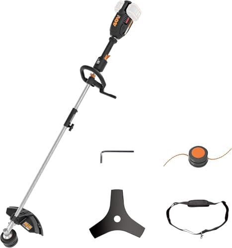 WORX WG186E.92 Decespugliatore a batteria 38cm, senza batteria e caricabatt