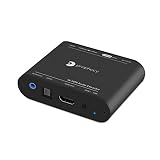 gofanco Prophecy HDMI 2.0 Audio Extractor Converter & Repeater, HDMI to Optical Toslink SPDIF + 3.5mm Stereo Analog Output - Supports 4K 60Hz, HDR, HDMI 2.0a, HDCP 2.2, EDID, CEC, ARC, De Embedder
