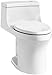 KOHLER San Souci Touchless Comfort Height 1-piece 1.28 GPF Elongated Toilet with AquaPiston Flushing Technology, White