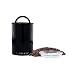Airscape Coffee and Food Storage Canister - Patented Airtight Lid Preserve Food Freshness with Two Way C02 Valve, Stainless Steel Food Container, Obsidian Black, Medium 7-Inch Can primary