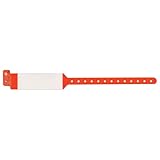 PDC Healthcare Sentry LabelBand 5080-17-PDM Polyester Adult Shield Wristband, Insert Label Style, Permanent Snap Closure, Orange (Box of 500)