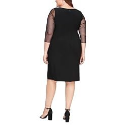 Alex Evenings Women's Plus Size Short Shift Dress