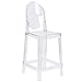 Flash Furniture Revna Ghost Counter Stool with Oval Back in Revna Transparent Crystal