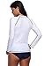 BeautyIn Women's Long-Sleeve Rashguard Shirt UPF 50+ Rash Guard Swimsuit Top,White,Medium
