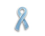 Light Blue Ribbon Pin- Large Flat (Retail)