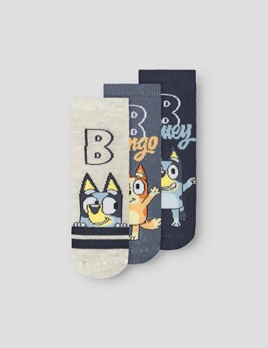 NAME IT Nmmmeroldo Bluey 3p Sock Sky Nmmmeroldo Bluey 3P Sock Sky Niños (Pack de 3)