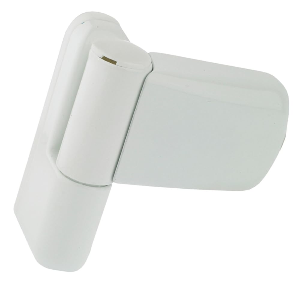 FixRello White Flag Hinge – 100mm Heavy Duty Adjustable Door Hinge – Fits Left & Right Handed Doors - 1x Hinge Only (White 1) — image 1