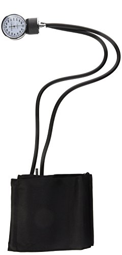 HealthSmart Manual Home Blood Pressure Monitor with Standard Cuff and Stethoscope, Black