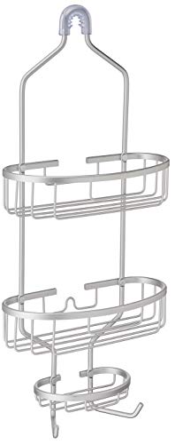 Inspired Living Shelf Organizer Rack: Rust-Proof shower-caddies, Murray, MATTE ALUMINUM