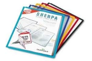 Durable Replacement Panels for SHERPA/VARIO Design Reference System - Assorted Colors - Desk Reference Organizer - Pack of 5