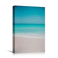 Canvas Wall Art Seashore View Beach Beach Blue Coastal Cool Photography Relax/Calm - 12x18 inches