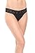 Free to Live 6 Pack Lace Cotton Thongs for Women Sexy Ladies Cheeky Underwear Tanga Hipster Panties (Medium, Assorted Colors)