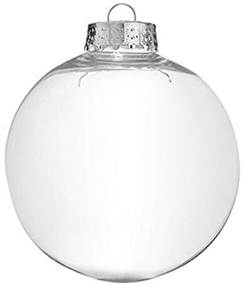bdrsjdsb Christmas Tree Hanging Ornament Transparent Plastic Ball Baubles DIY Decoration Gift 8cm
