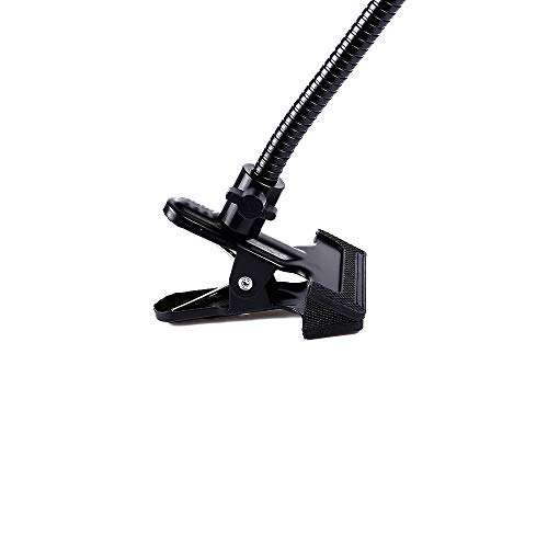 Clamp Mount Clip Ajustable Jaws Flex 20" Gooseneck Extension for Gopro Cameras Studio Stand Lighting Accessories
