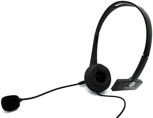 Alcatel Jitterbug Smart Compatible Wired Headset Mono Hands-Free Headphone 3.5mm Earphone Earpiece w Boom Mic Single Earbud [Black]