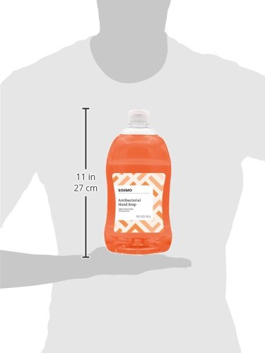 image for Amazon Brand - Solimo Antibacterial Liquid Hand Soap Refill, Light Moi