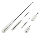 Saim White Bristle Aquarium Tank Water Pump Spiral Cleaning Brush Kit (1 Set)