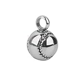 DatConShop(TM) Stainless Steel Silver Baseball Cremation Keepsake Ash Urn Necklace Pendant