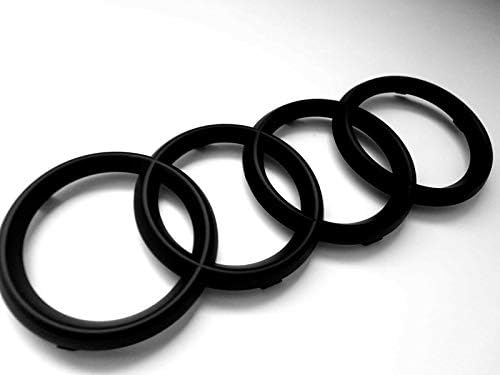 BLACK MATT 285mm X 99mm FRONT GRILLE BONNET RINGS BADGE LOGO EMBLEM 285MMX99MM