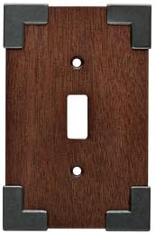 Brainerd Rowland Single Toggle Charcoal Ebony and Soft Iron Wall Plate