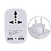 LURICO 2 USB Travel Power Adapter Charging Port Universal Charger Travel Adapter for European Outlets - Type E, Type F - Europe Plug Adapter Works in Germany, France, Europe, Russia & More