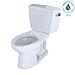 TOTO CST744ELR#01 Drake 2-Piece Eco Elongated Ada Toilet with Right-Hand Trip Lever, Cotton White