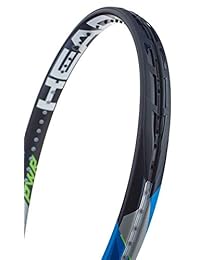 Head Graphene Touch Instinct PWR (Power) Raqueta de tenis extragrande de 16x19 azul lima con cordones de colores personalizados (la mejor raqueta para potencia y comodidad)