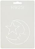 Sten Source HW-251 Quilt Stencils by Hari Walner, 3-1/2-Inch, Moon and Star